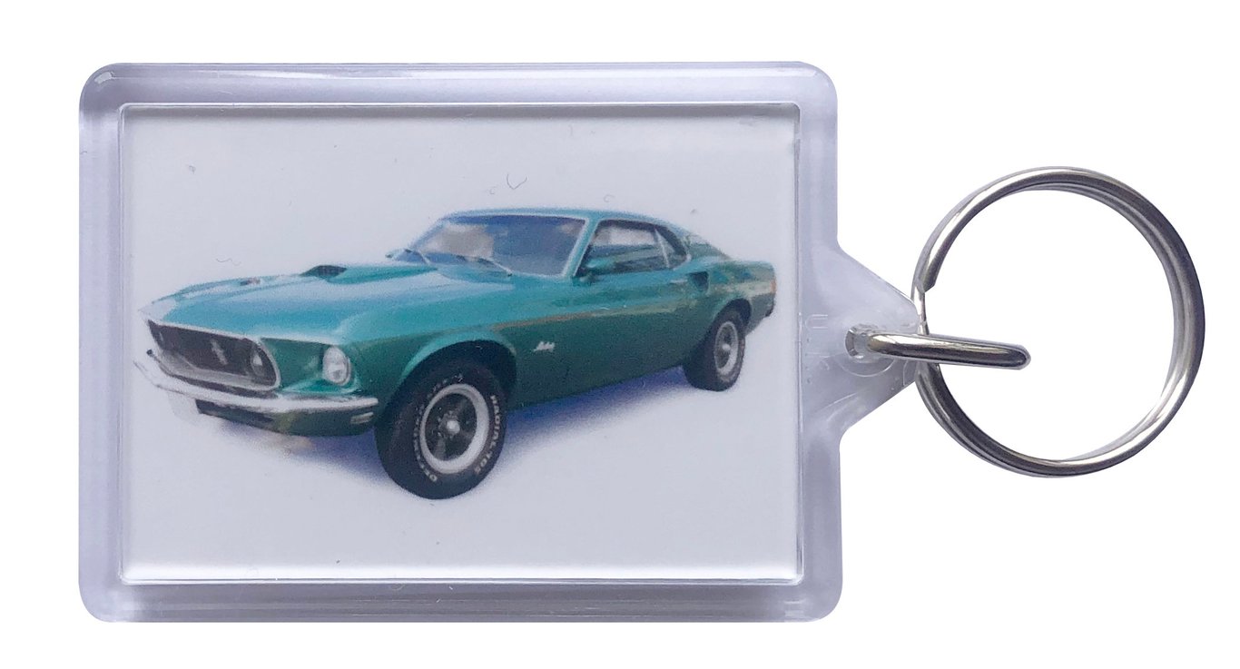 Ford Mustang Fastback 1969 - Keyring with 50x35mm Insert