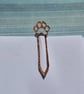 Pawprint Textured Copper Paperclip Bookmark Artisan  - Image 5