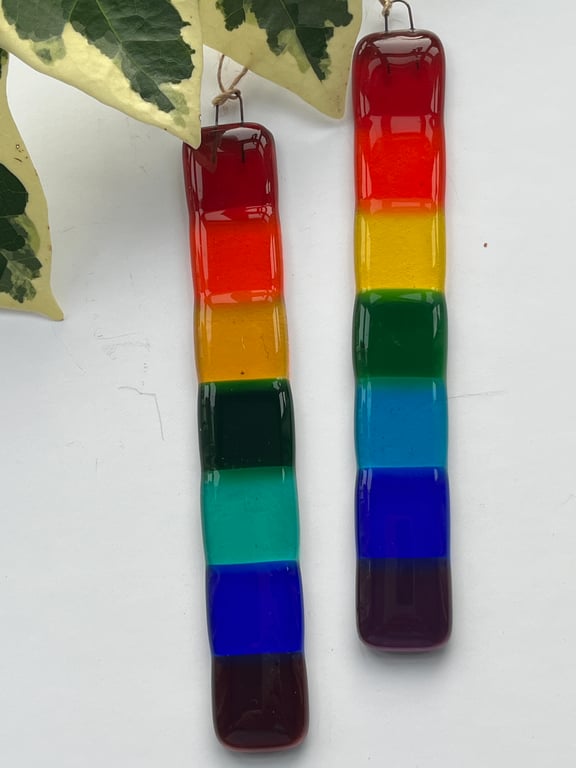 Fused Glass Rainbow  Strip