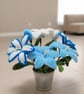 Everlasting Blue Lily Pot - Handmade Chenille Stem Flower Bouquet - Image 4