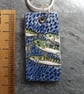Handmade Ceramic Mackerel Pendant in blue - Image 3