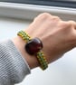 Handmade Chunky Agate Statement Bracelet for Women 16cm