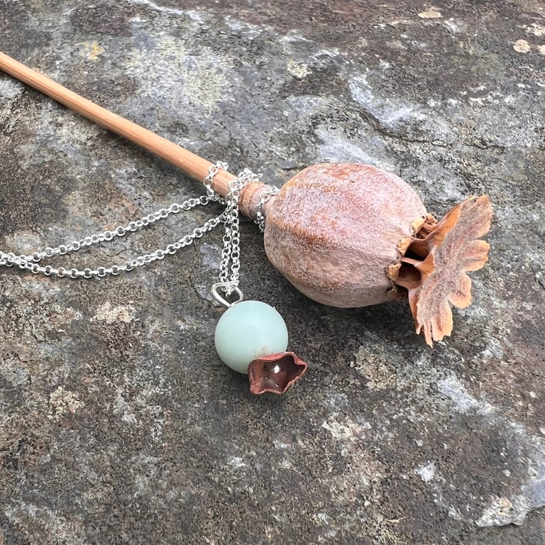 Poppy Head Bead Necklace