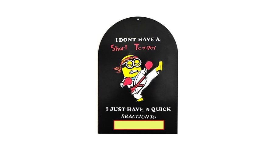 Minion Karate Plaque - Funny wall sign