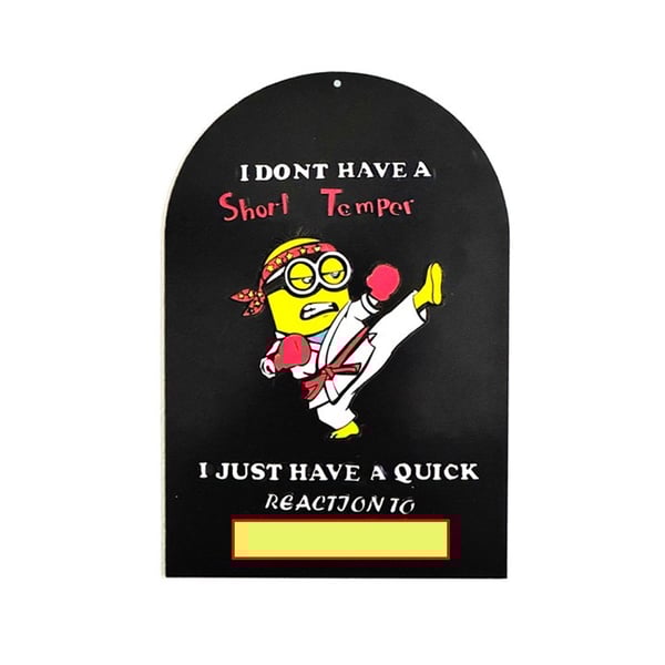Minion Karate Plaque - Funny wall sign