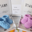 Its A Boy or Its A Girl Gender Reveal Boxed Booties 