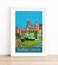 Sheffield travel poster print by Susie West