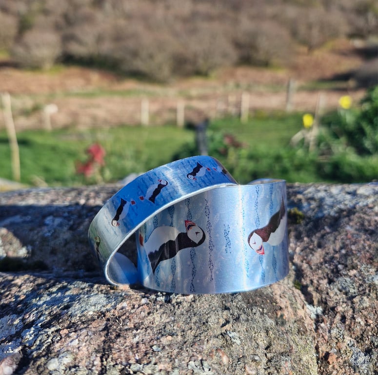 Tammie Norrie (Puffin) Wide Aluminium Cuff