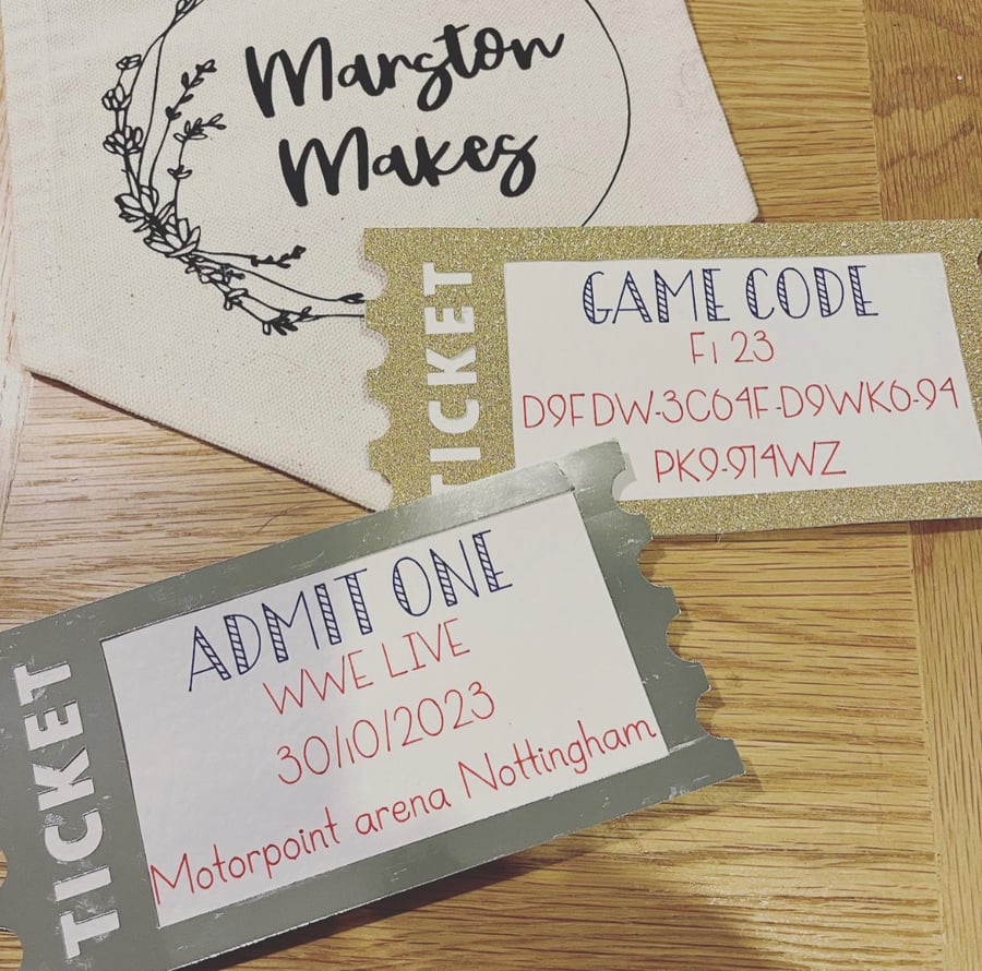 Personalised lucky ticket 