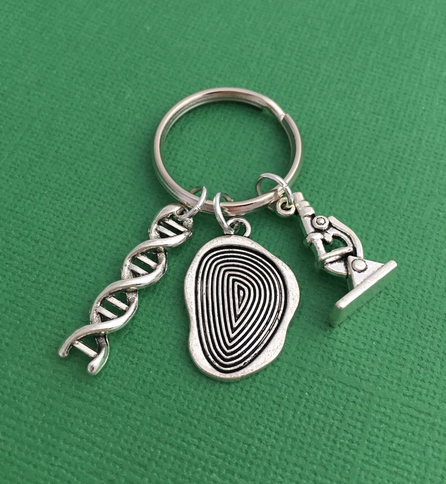 Forensics Criminology Fingerprint Keychain
