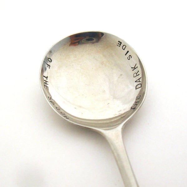The Dark Side of the Spoon, Handstamped Vintage Fruit Spoon