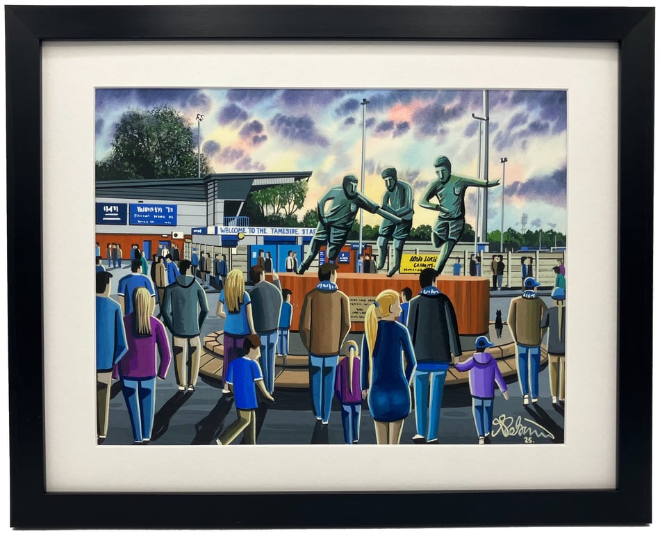 Curzon A. Framed & Unframed Art Print Ashton Football Club FC, Stadium Gift