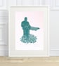 Sock Man Loughborough Hand Pulled Limited Edition Screen Print - Image 1