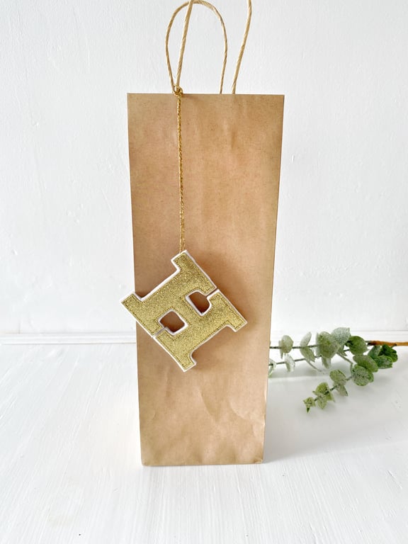 Sparkly Letter Tags Decorations