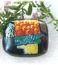 Patchwork Dichroic Fused Glass Brooch 080 Handmade  - Image 3