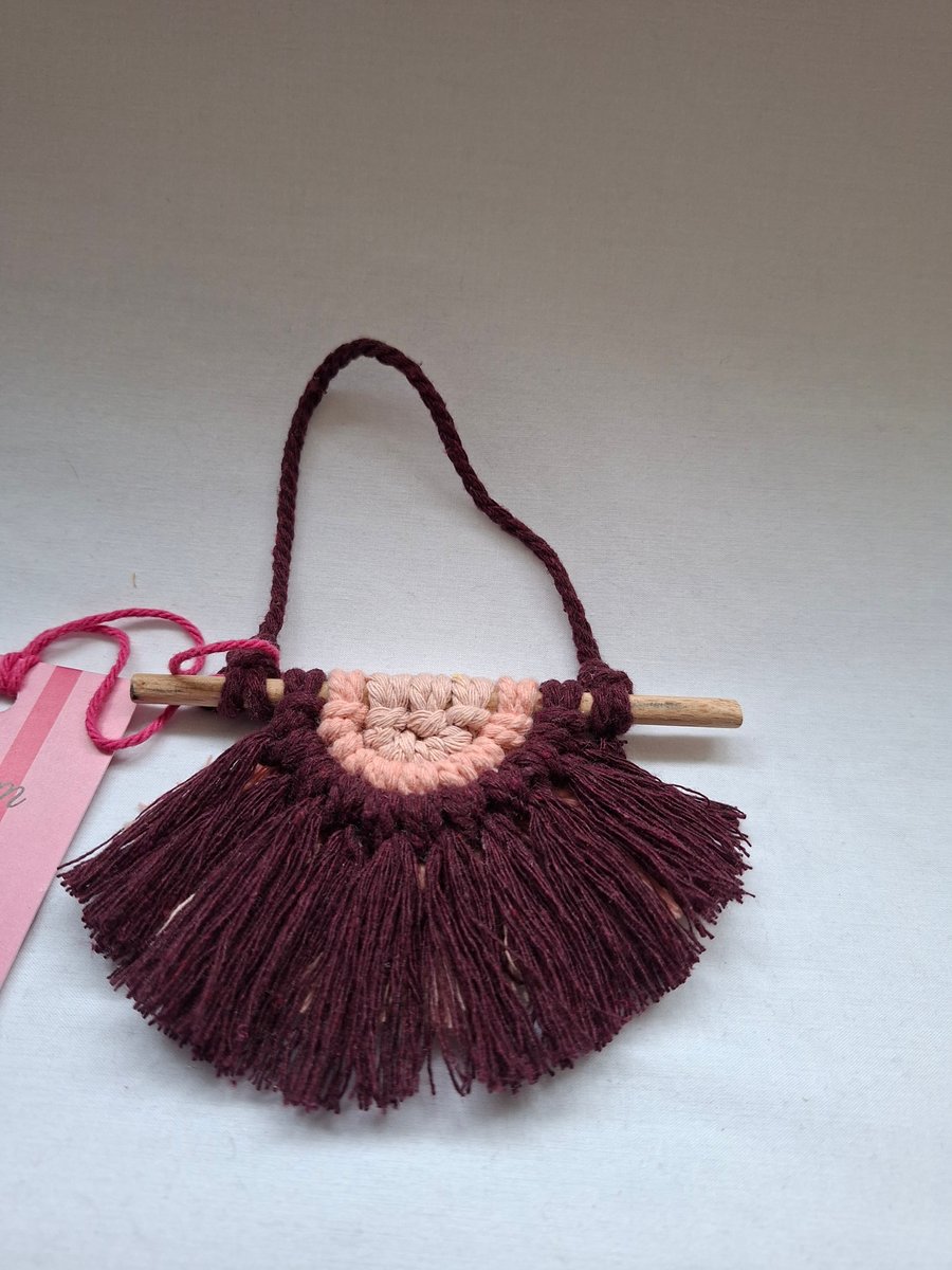 Macrame mini wall hanging