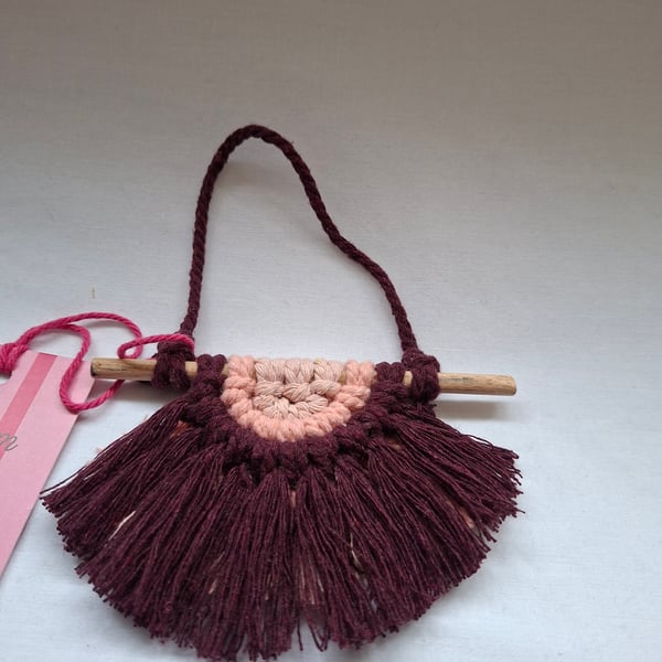Macrame mini wall hanging