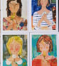 Four blank art cards from original paintings  - Image 8