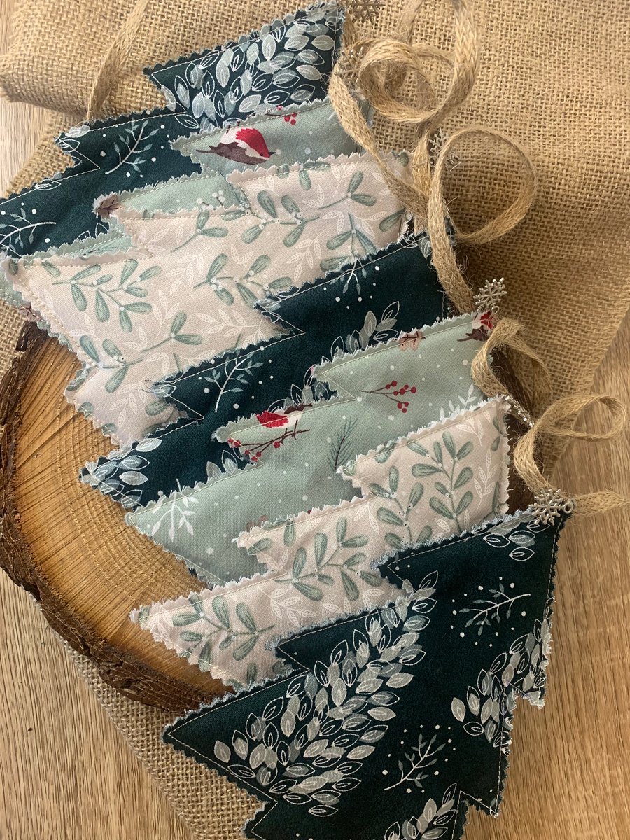 Handmade Christmas Tree Bunting 