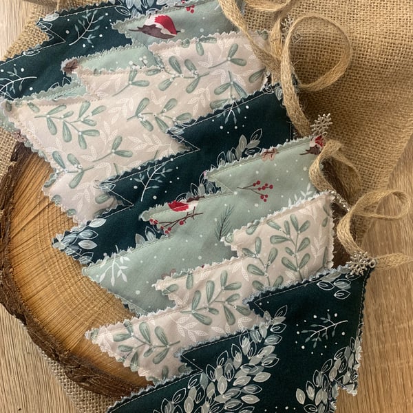 Handmade Christmas Tree Bunting 