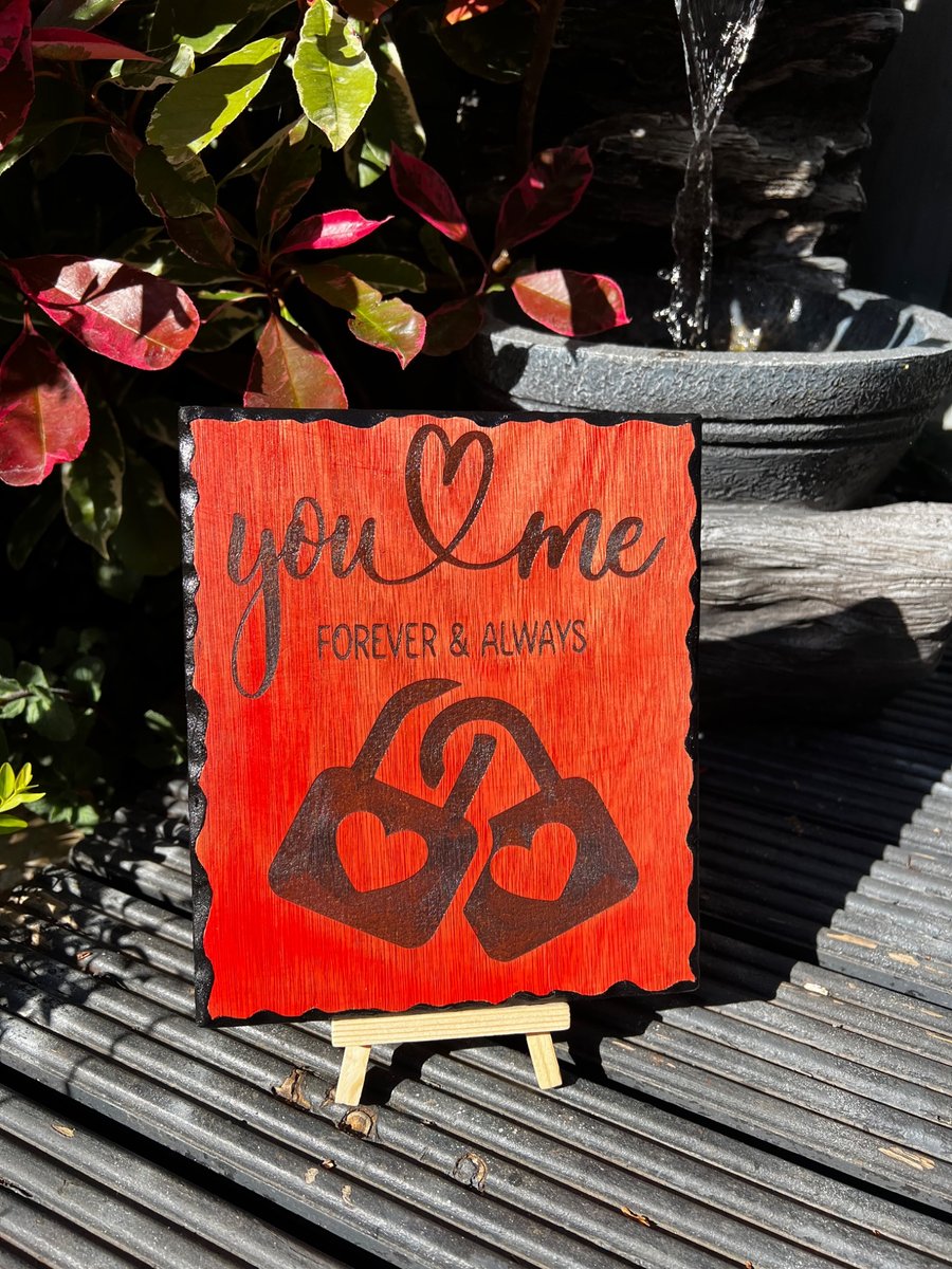 Forever & Always Wooden Plaque – Bespoke Romantic Wall Art – Personalised Love G