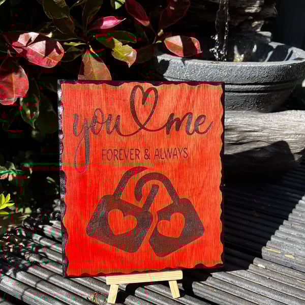 Forever & Always bespoke wooden plaque 