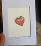 Strawberry Art Print Card - Framable Gift