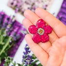 Pink forget me not brooch, Forget me not gift, brooch, forget me not gifts,  