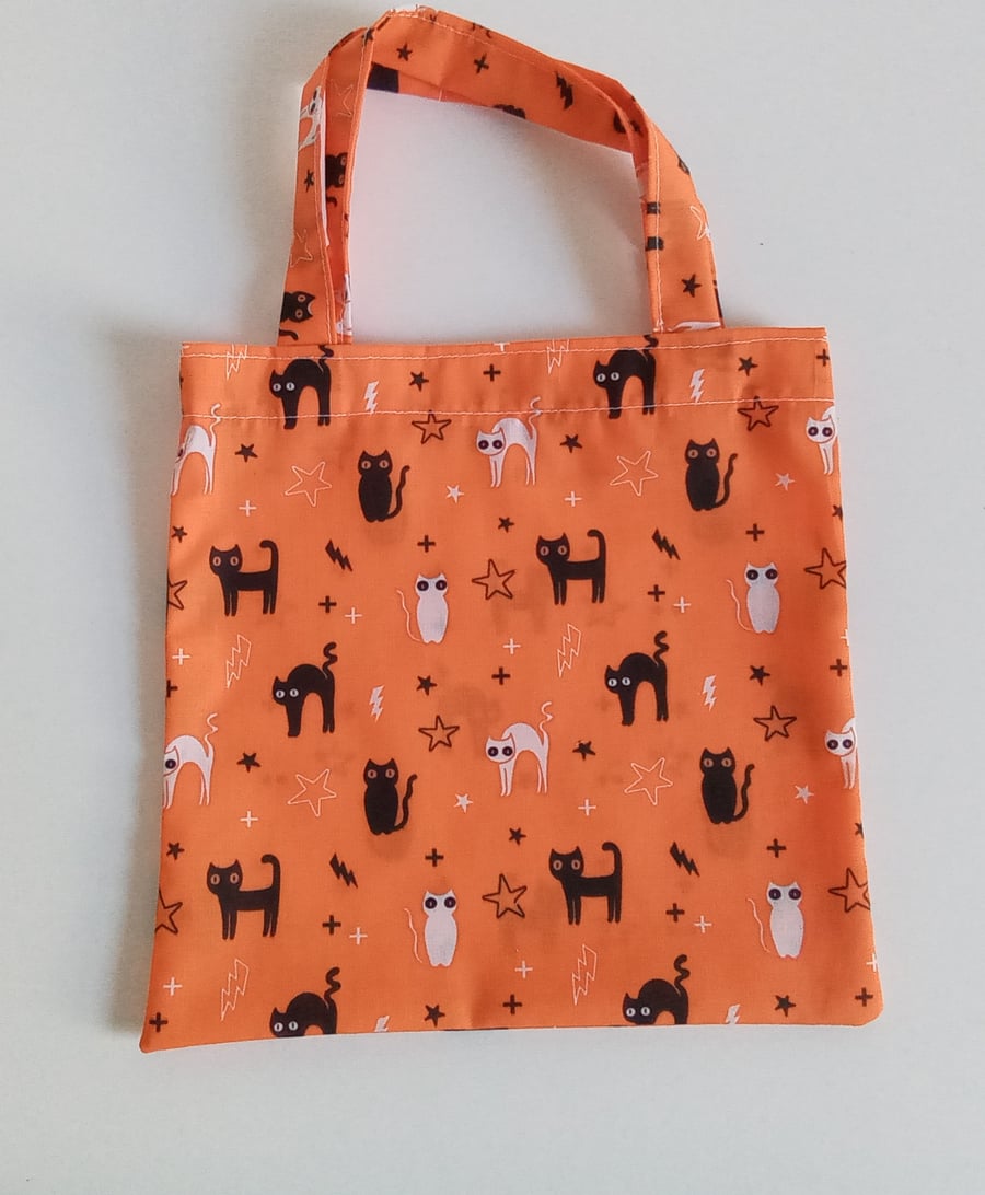 Halloween, bag, Trick or Treat bag, bag for sweets, black cats, cats, spooky cat