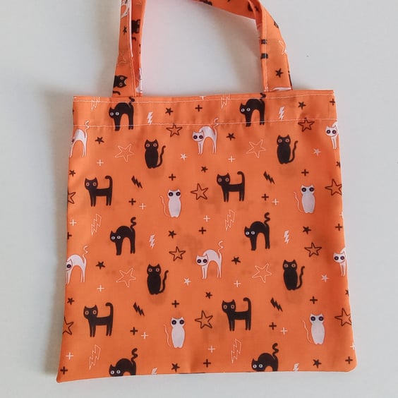 Halloween, bag, Trick or Treat bag, bag for sweets, black cats, cats, spooky cat