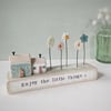 Little Wooden Houses with Clay & Button Garden 'Enjoy the little things'