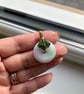 100% natural, untreated Burmese (Myanmar) jade Jadeite circle pendant