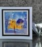 Handpainted Blank Card. Handmade. Letterbox Gift.  Evening Sunset Stroll. - Image 1