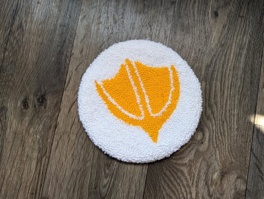 7" Large Duck Foot Print Mug Rug or Decoration 