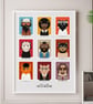 Cult Cat Wall Print, Art Print, Movie Print, Cat Wall Art Print - Image 1