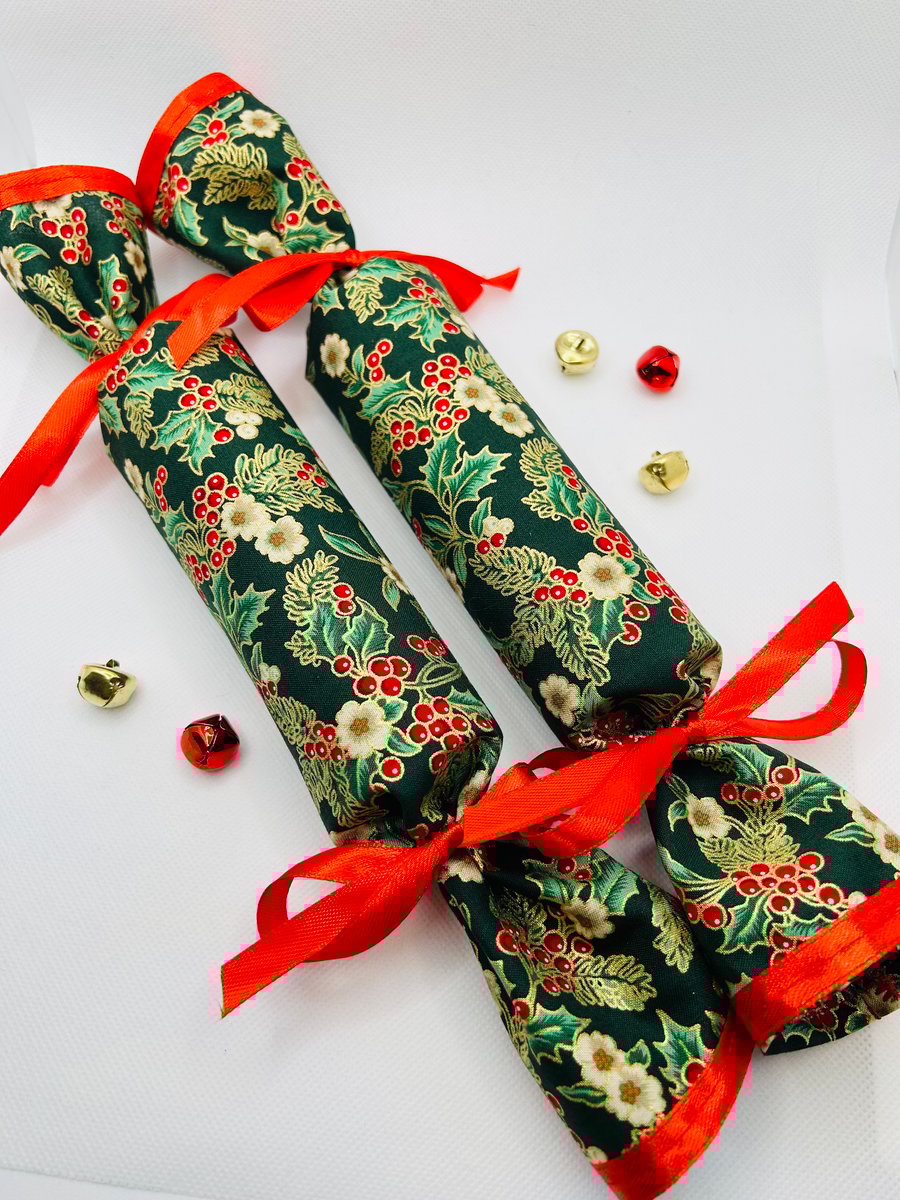 Reusable Fabric Christmas Crackers - Fill With Your Own Treats 