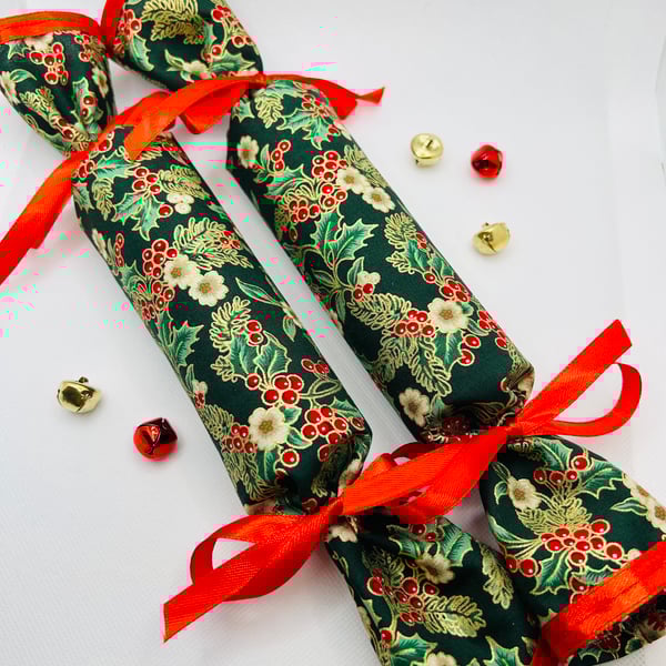 Reusable Fabric Christmas Crackers - Fill With Your Own Treats 