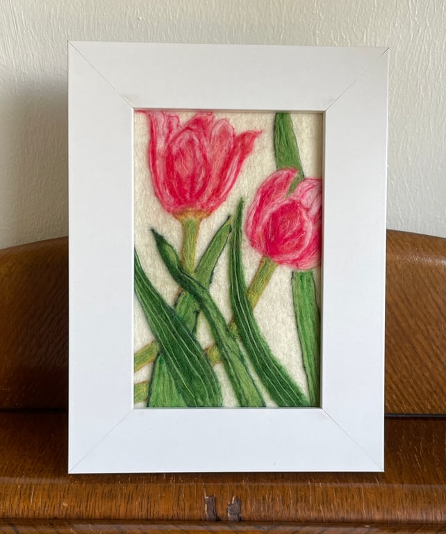 Hand Felted Tulip Wall Hanging