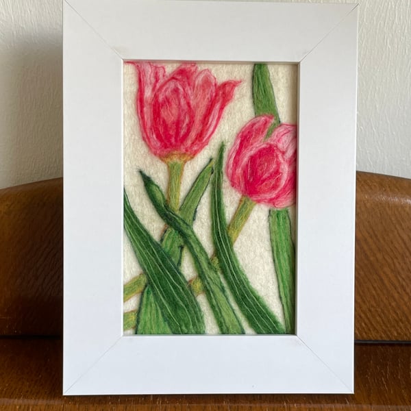 Hand Felted Tulip Wall Hanging