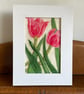 Hand Felted Tulip Wall Hanging - Image 1