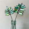 Stained glass greenery - summer foliage for glass flower bouquet 