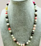 Freshwater Baroque Pearl Multi-coloured Necklace  Traditionally knotted in silk - Image 5