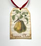 CHRISTMAS gift tags ( set of 3) .Vintage,French-style. Noel. Pear. Botanical. - Image 2