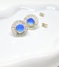 Chalcedony Flower Earring Studs - Image 1