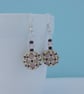 Beaded Ball Earrings with Rose Quartz  - Image 1