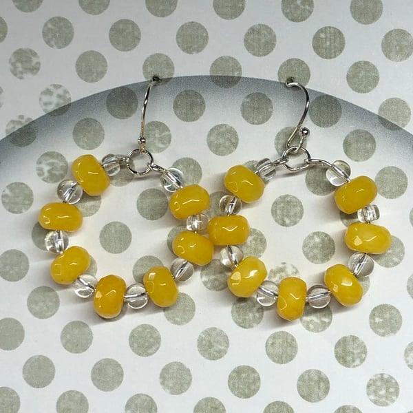 Yellow Topaz hoop earrings