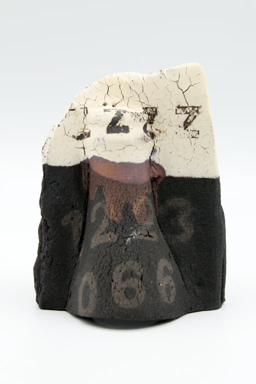 Small Sculpture: Ceramic Sketch: Black Clay Bottle Top