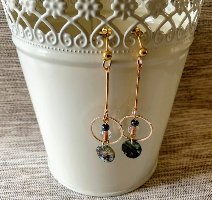 Circle loop pin earrings