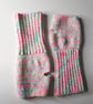 Pink Crochet Fingerless Gloves - Image 7