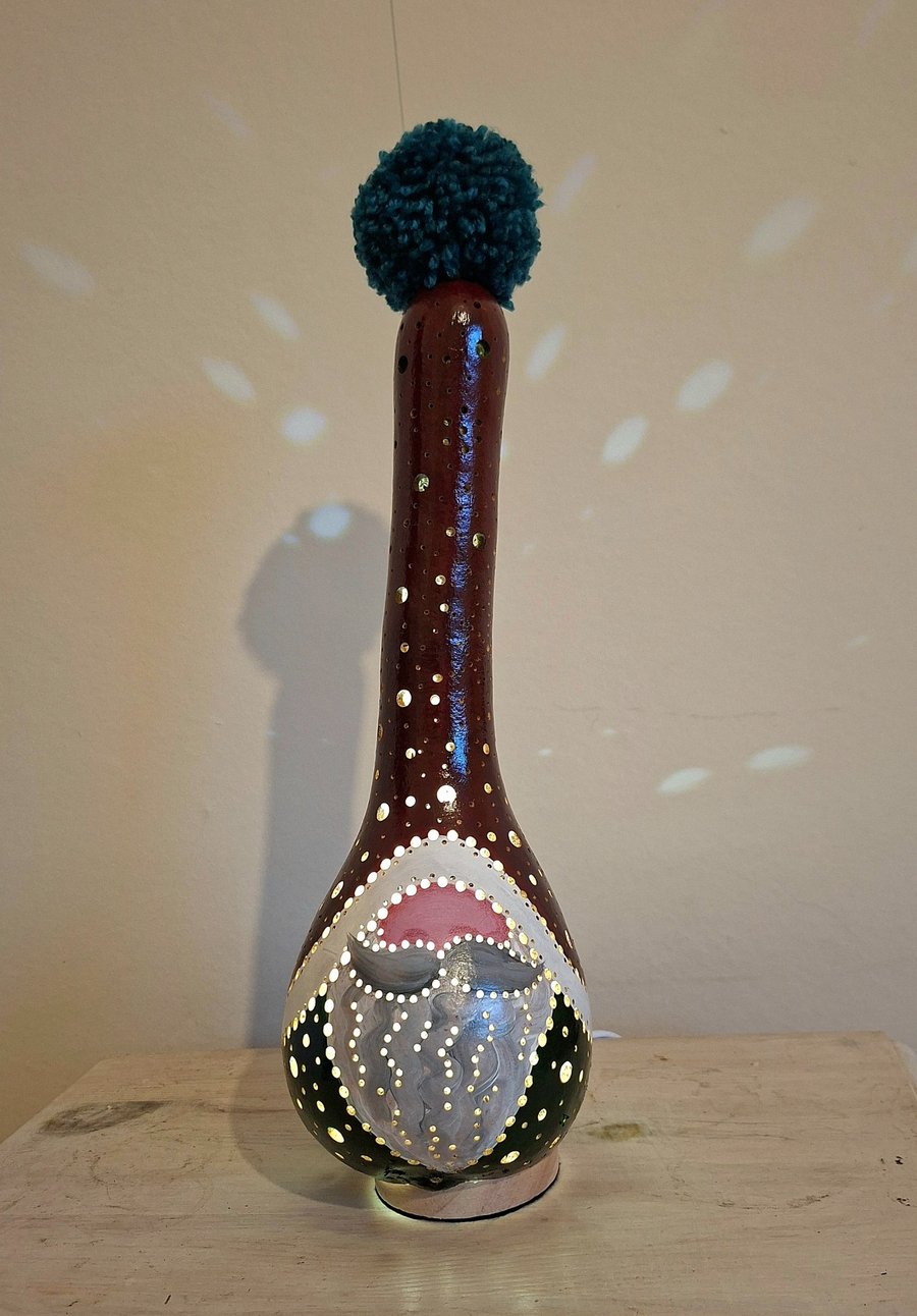 'Walnut' Christmas Gonk Gourd Lamp